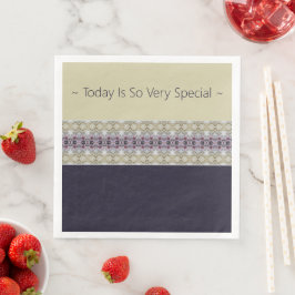 roze roze kreamy beige en grijs servet