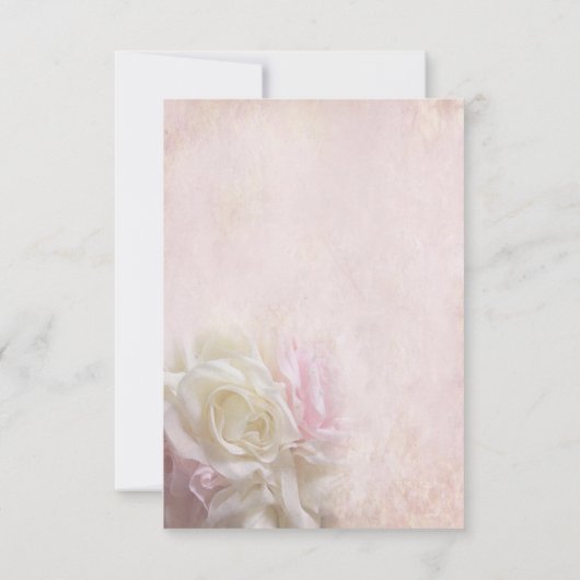 Roze Roze Kruis Eerste Communie Kaart (Achterkant)