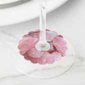 Roze Roze Kwarts Kristal Edelsteen Papier Wijn Gla Wijnglaslabel (Dichtbij)