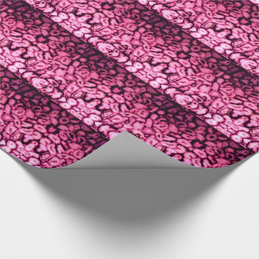 Roze roze kwartsgewijs geodes abstract patroon cadeaupapier (Hoek)