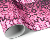 Roze roze kwartsgewijs geodes abstract patroon cadeaupapier (Rol Hoek)