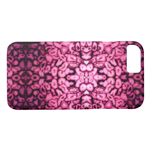 Roze roze kwartsgewijs geodes abstract patroon Case-Mate iPhone case (Achterkant (Horizontaal))