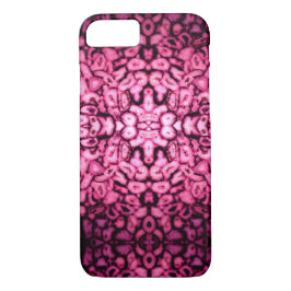 Roze roze kwartsgewijs geodes abstract patroon 	iPhone 8/7 hoesje