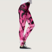 Roze roze kwartsgewijs geodes abstract patroon leggings (Rechts)