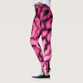 Roze roze kwartsgewijs geodes abstract patroon leggings (Links)
