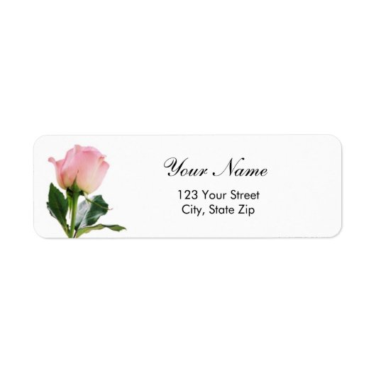 Roze roze label voor retouradres (Voorkant)