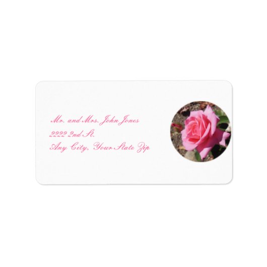 Roze roze label voor retouradres (Voorkant)