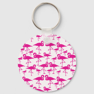 Roze roze lamingos sleutelhanger