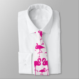 Roze roze lamingos stropdas