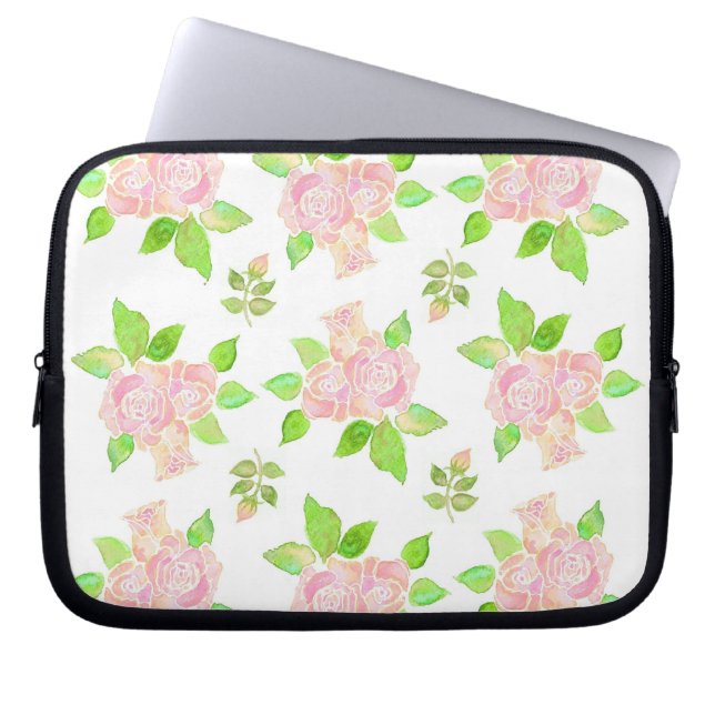  roze roze laptophoes laptop sleeve (Voorkant)