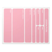 Roze Roze Lesplanner Blok Notitieblok (Voorkant)