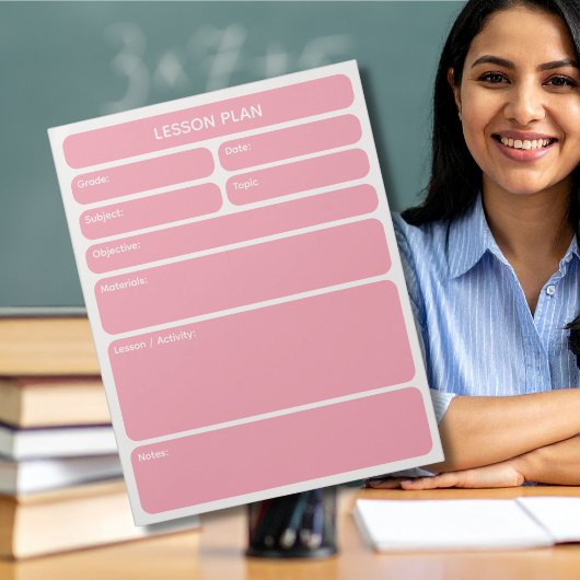 Roze Roze Lesplanner Blok Notitieblok