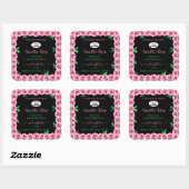 Roze Roze Lijst Elegant Black Product Labels Logo (Vel)