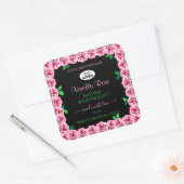 Roze Roze Lijst Elegant Black Product Labels Logo (Envelop)
