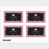Roze Roze Lijst Elegant Black Product Labels Logo (Vel)
