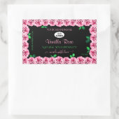 Roze Roze Lijst Elegant Black Product Labels Logo (Tas)