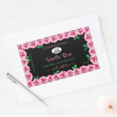 Roze Roze Lijst Elegant Black Product Labels Logo (Envelop)