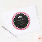 Roze Roze Lijst Elegant Black Product Labels Logo (Envelop)