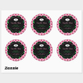 Roze Roze Lijst Elegant Black Product Labels Logo (Vel)