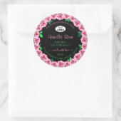 Roze Roze Lijst Elegant Black Product Labels Logo (Tas)