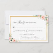 roze roze lijst gist gist RSVP-kaart RSVP Kaartje (Voorkant)