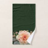 Roze roze Lila knoppen op donkere groene achtergro Bad Handdoek (Handdoek)