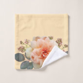 Roze roze Lila knoppen op perziken achtergrond Bad Handdoek (Wasdoekje)