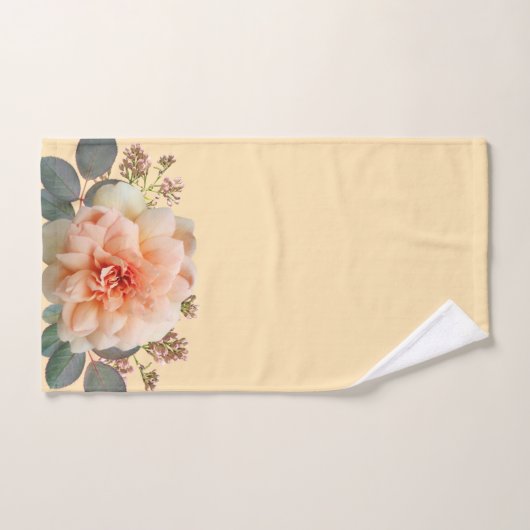 Roze roze Lila knoppen op perziken achtergrond Bad Handdoek (Handdoek)