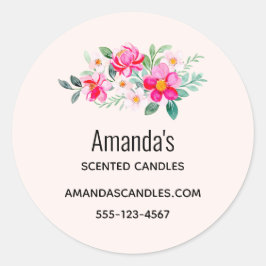  roze, roze, lukrake Bouquet Business Ronde Sticker