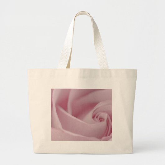 Roze roze Macro Grote Tote Bag (Voorkant)