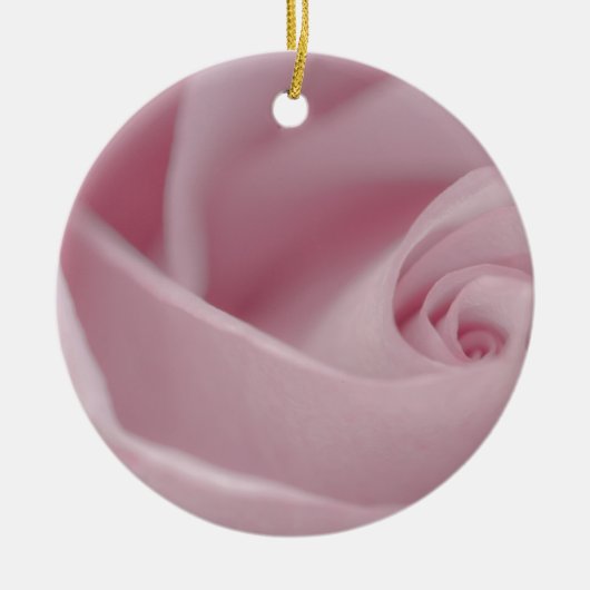 Roze roze Macro Keramisch Ornament (Voorkant)