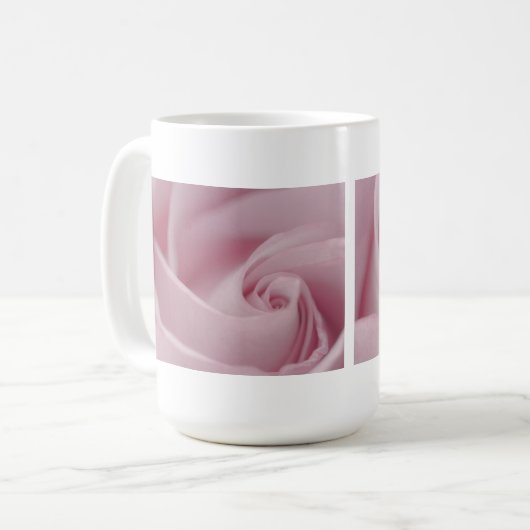Roze roze Macro Koffiemok (Voorkant links)