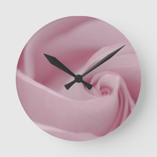 Roze roze Macro Ronde Klok (Voorkant)