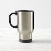 Roze roze met dauwdruppels zwarte achtergrond reisbeker (Links)