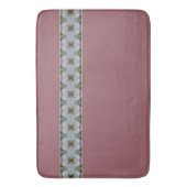 Roze roze met wit flessenpatroon badmat (Voorkant Verticaal)