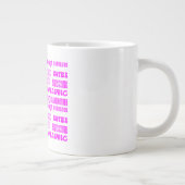 Roze Roze Moderne Design 4 Grootmoeders Positief Grote Koffiekop (Rechts)