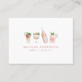 Roze, roze, moderne drinken cocktail wijnwijn wate visitekaartje (Voorkant)