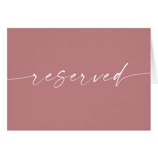 Roze Roze Moderne Script Bruiloft Gereserveerd Bor (Voorkant Horizontaal)