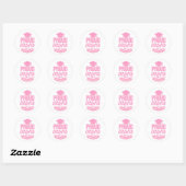 Roze roze moeder van een Afstuderen Ronde Sticker (Vel)