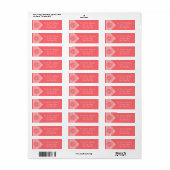 Roze Roze Monogram Chevron Etiket (Full Sheet)