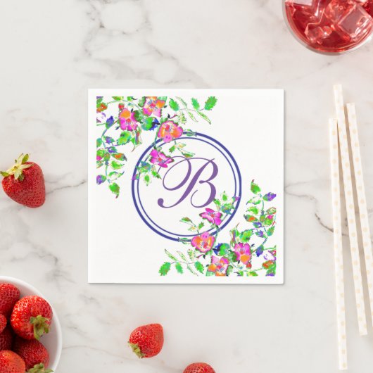 roze Roze - monogram Servetten (Insitu)