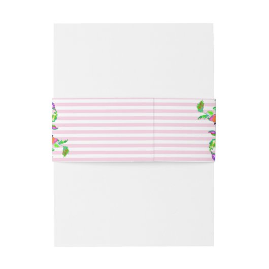  Roze Roze - monogrammen Uitnodigingen Wikkel (Achterkant Voorbeeld)