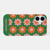 Roze roze naam van het kleurrijke ventilatorventil iPhone 16 hoesje (Achterkant horizontaal)