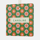 Roze roze naam van het kleurrijke ventilatorventil keramisch ornament (Links)