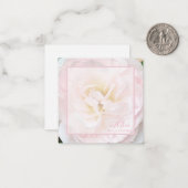 Roze roze notitiekaart 2.5 x 2.5 notitiekaartje (Voorkant / Achterkant in situ)