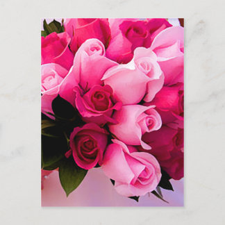 Roze roze notitiekaarten