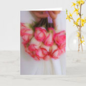 Roze roze notitiekaarten (Gele Bloem)