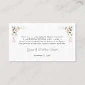 Roze roze olievlek Dank je Visitekaartje (Achterkant)