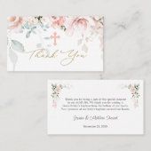 Roze roze olievlek Dank je Visitekaartje (Voorkant / Achterkant)