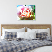Roze roze omlijnde canvasafdruk canvas afdruk (Insitu (Slaapkamer))